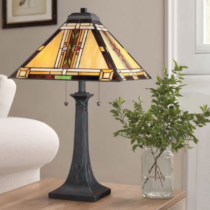 Quoizel - Lampa stołowa NAVAJO 2xE27/60W/230V