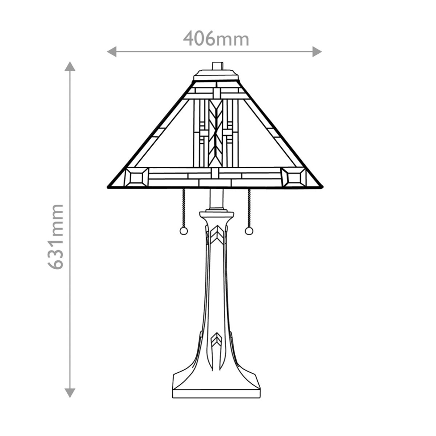 Quoizel - Lampa stołowa NAVAJO 2xE27/60W/230V