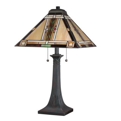 Quoizel - Lampa stołowa Tiffany NAVAJO 2xE27/60W/230V