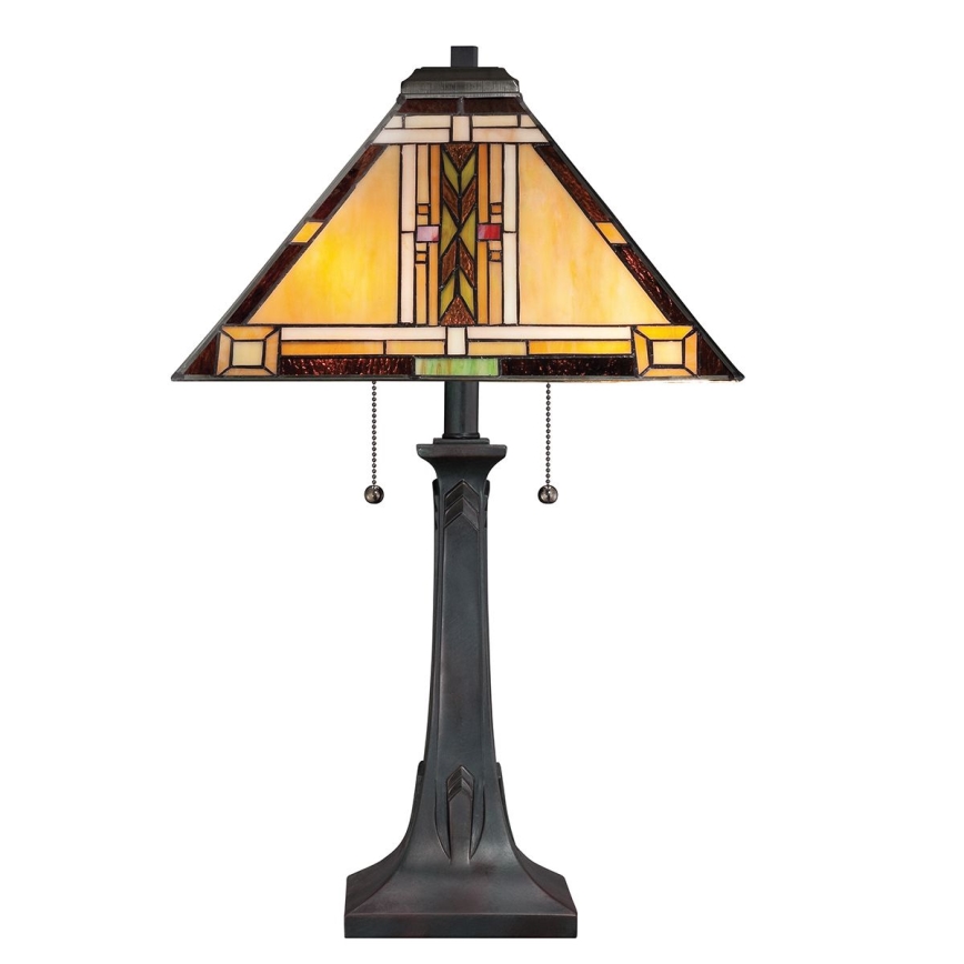 Quoizel - Lampa stołowa Tiffany NAVAJO 2xE27/60W/230V