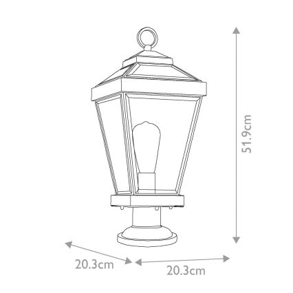 Quoizel - Lampa zewnętrzna RAVINE 1xE27/60W/230V IP44 brązowa