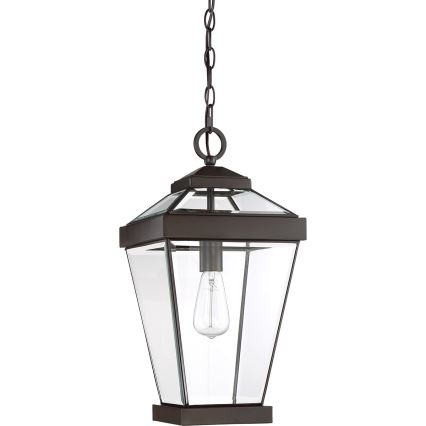 Quoizel - Lampa wisząca zewnętrzna na łańcuchu RAVINE 1xE27/60W/230V IP23 brązowe