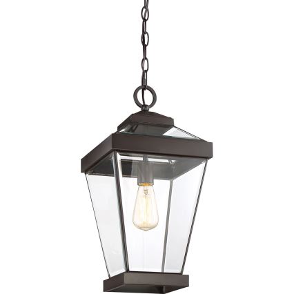 Quoizel - Lampa wisząca zewnętrzna na łańcuchu RAVINE 1xE27/60W/230V IP23 brązowe