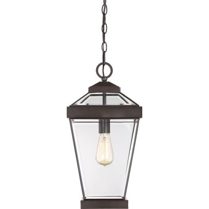 Quoizel - Lampa wisząca zewnętrzna na łańcuchu RAVINE 1xE27/60W/230V IP23 brązowe