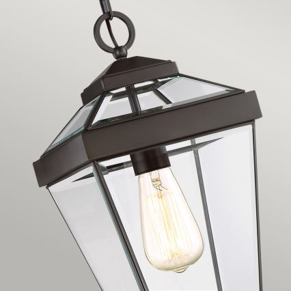 Quoizel - Zewnętrzna lampa wisząca na łańcuchu RAVINE 1xE27/60W/230V IP23 brązowa