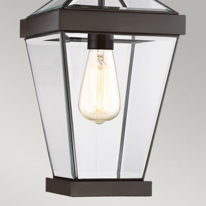 Quoizel - Zewnętrzna lampa wisząca na łańcuchu RAVINE 1xE27/60W/230V IP23 brązowa