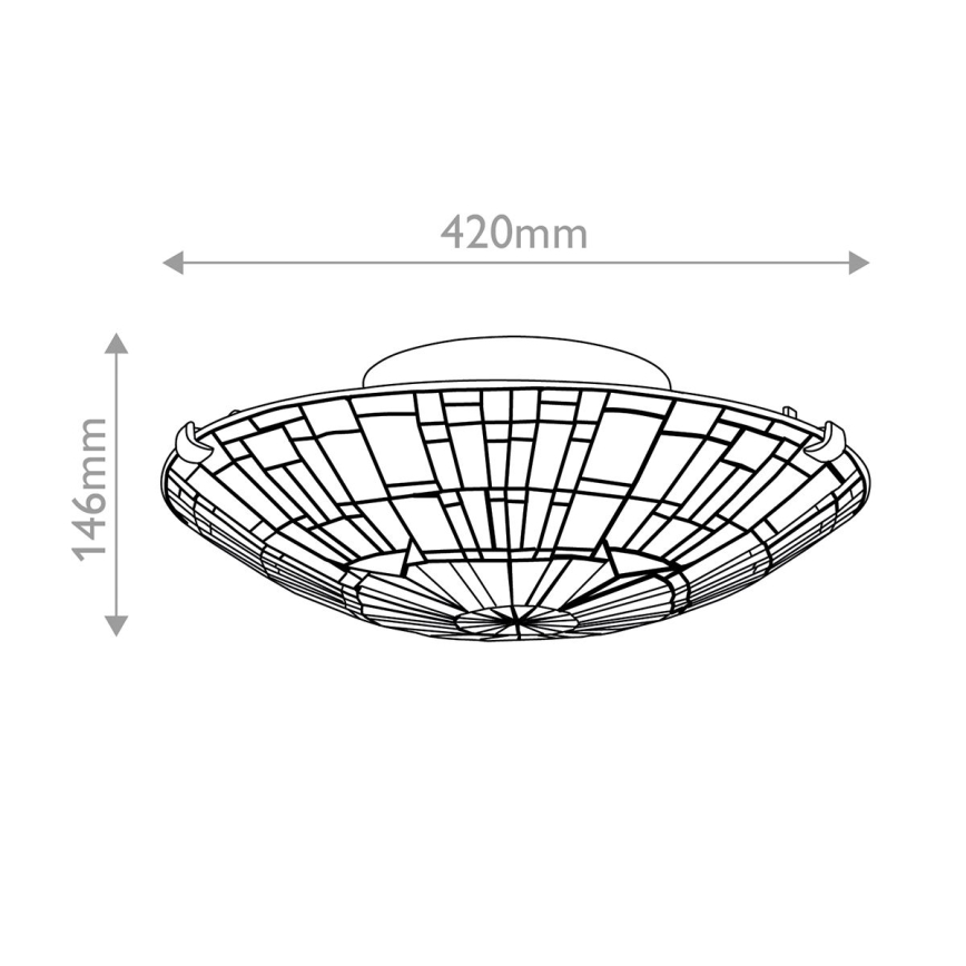 Quoizel - Plafon REED 2xE27/60W/230V śr. 42 cm