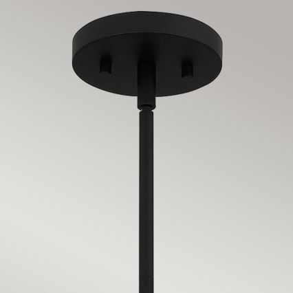 Quoizel - Żyrandol na drążku ROYER 1xE27/60W/230V śr. 30,2 cm przezroczysty/czarny/beżowy