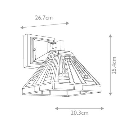 Quoizel - Kinkiet Tiffany STEPHEN 1xE27/100W/230V