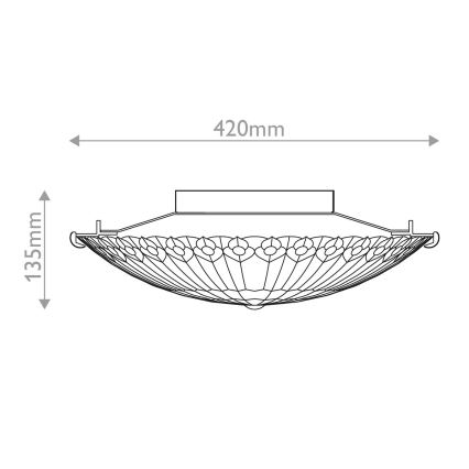 Quoizel - Plafon WATKINS 2xE27/60W/230V śr. 42 cm