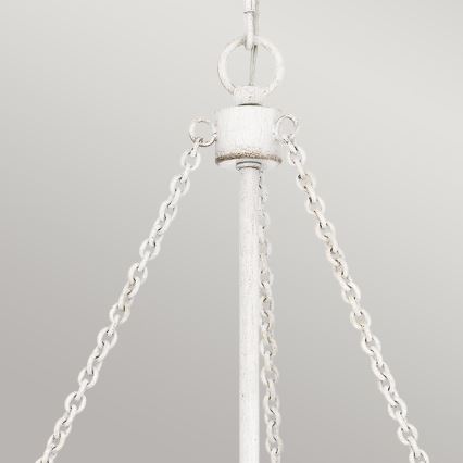 Quoizel - Żyrandol na łańcuchu WAYLON 4xE27/60W/230V średnica 50,4 cm brązowy/biały
