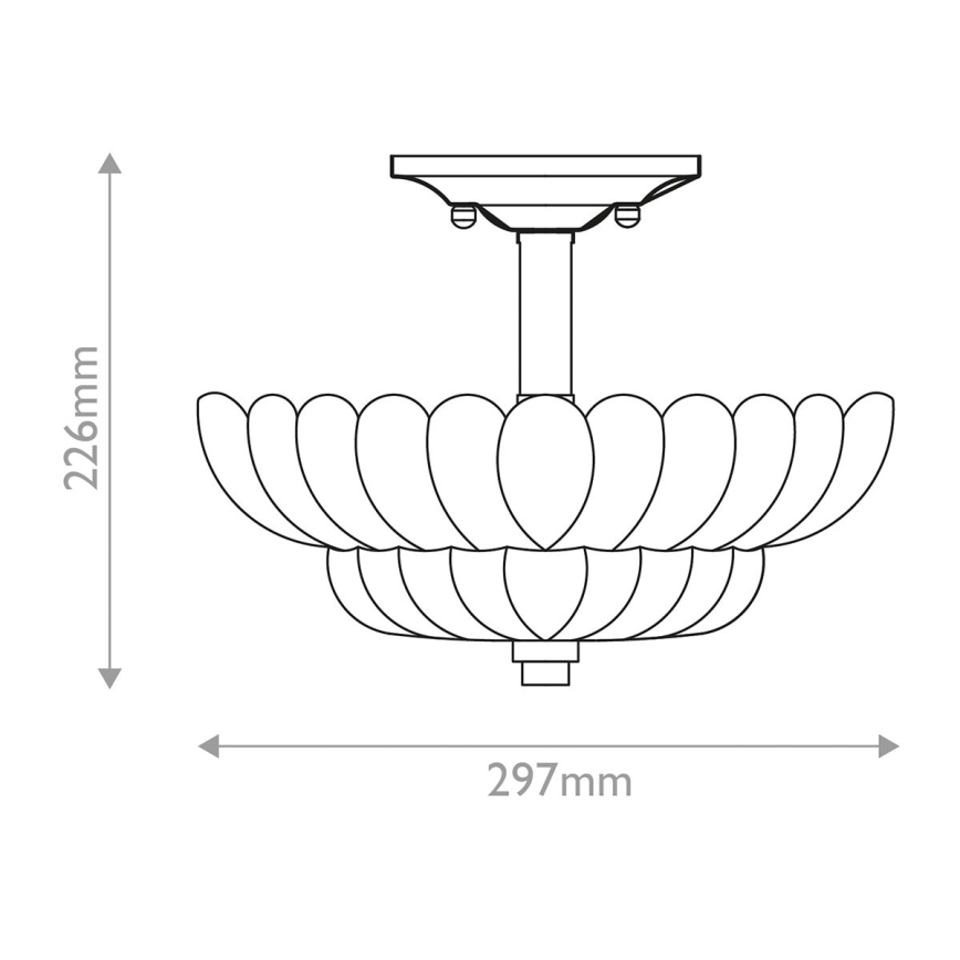 Quoizel - Plafon WHITECAP 3xE14/40W/230V śr. 29,7 cm