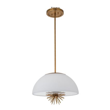 Quoizel - Żyrandol na drążku STARING 3xE14/40W/230V śr. 45,7 cm złoty/patyna/biały