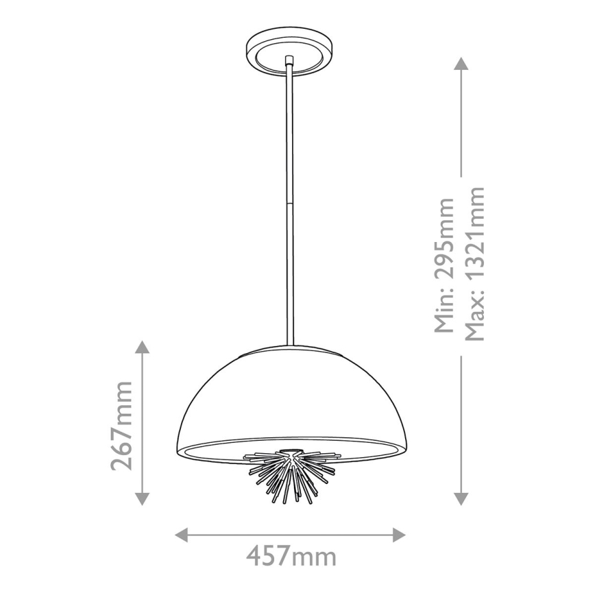 Quoizel - Żyrandol na drążku STARING 3xE14/40W/230V śr. 45,7 cm złoty/patyna/biały