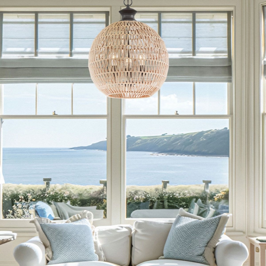 Quoizel - Żyrandol na łańcuchu CASABLANCA 3xE27/60W/230V brązowy