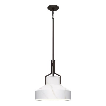 Quoizel - Żyrandol na pręcie BRECKEN 2xE27/60W/230V czarny/dekor marmuru