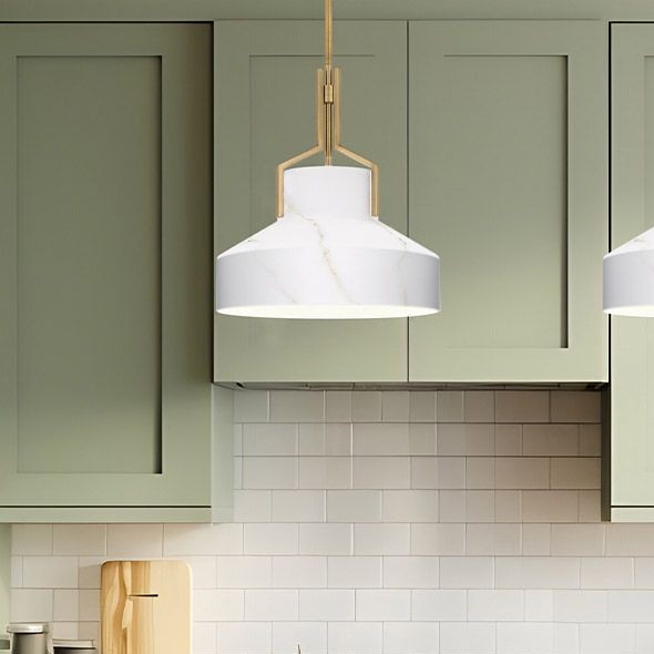 Quoizel - Żyrandol na pręcie BRECKEN 2xE27/60W/230V złoty/marmurowy dekor