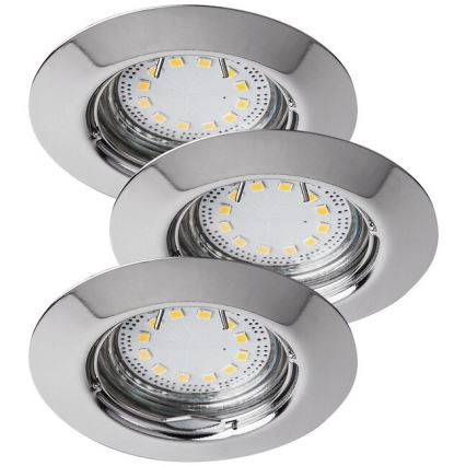 Rabalux - ZESTAW 3x LED opraw wpuszczanych do łazienki 1x GU10/3W/230V IP44