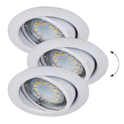 Rabalux - Zestaw 3x LED opraw wpuszczanych sufitowych 1xGU10/3W/230V IP40