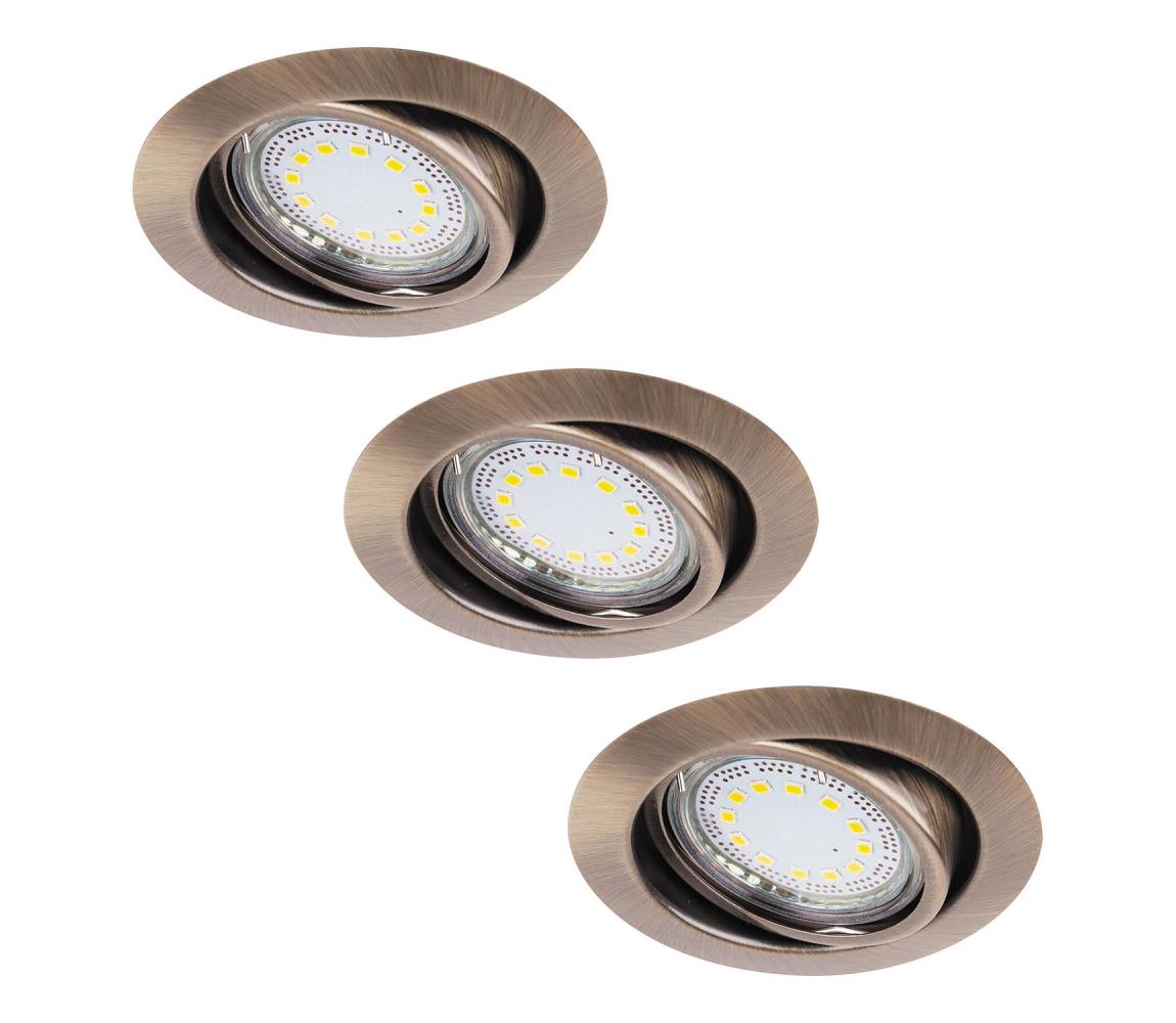 Rabalux 1051 - ZESTAW 3xLED Oprawa wpuszczana LITE 3xGU10-LED/3W/230V