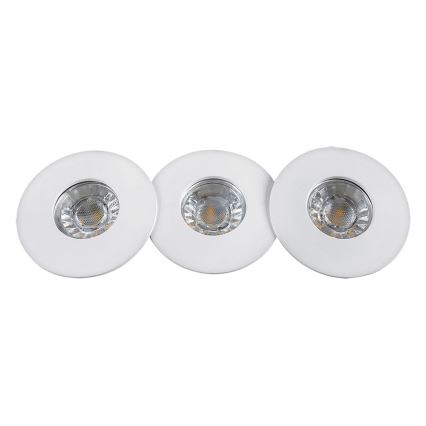 Rabalux 1078 - ZESTAW 3xLED Łazienkowa oprawa wpuszczana RANDY 3xLED/4W/230V