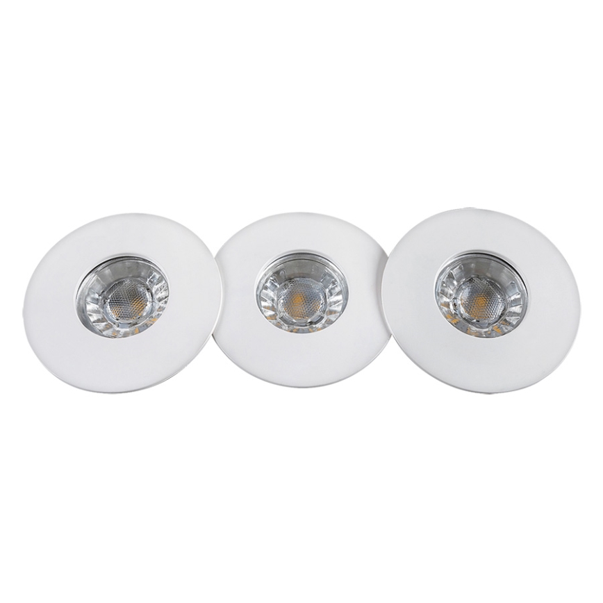 Rabalux 1078 - ZESTAW 3xLED Łazienkowa oprawa wpuszczana RANDY 3xLED/4W/230V