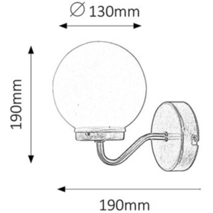 Rabalux - Kinkiet łazienkowy 1xE14/40W/230V IP44