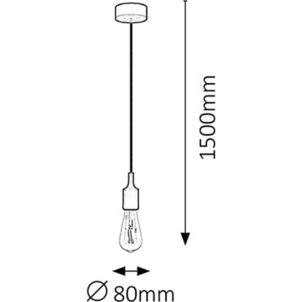 Rabalux - Lampa wisząca 1xE27/40W czarna