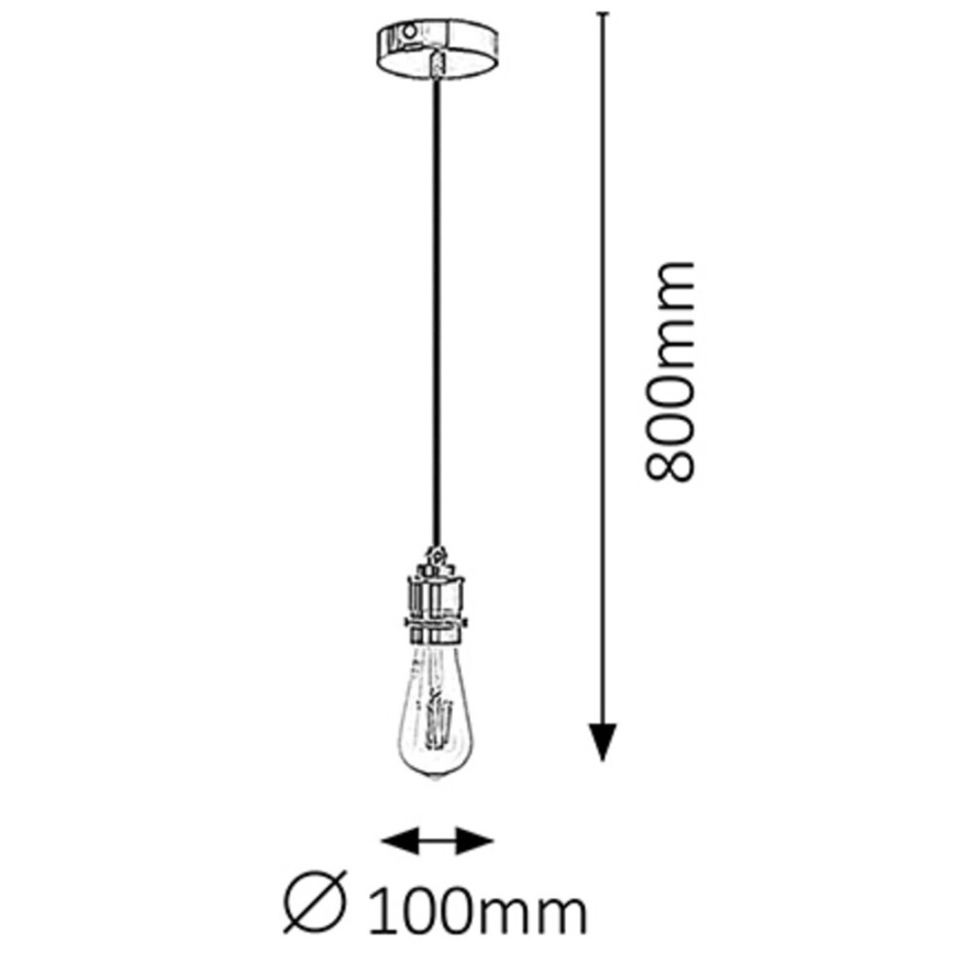 Rabalux - Lampa wisząca E27/40W chrom błyszczący