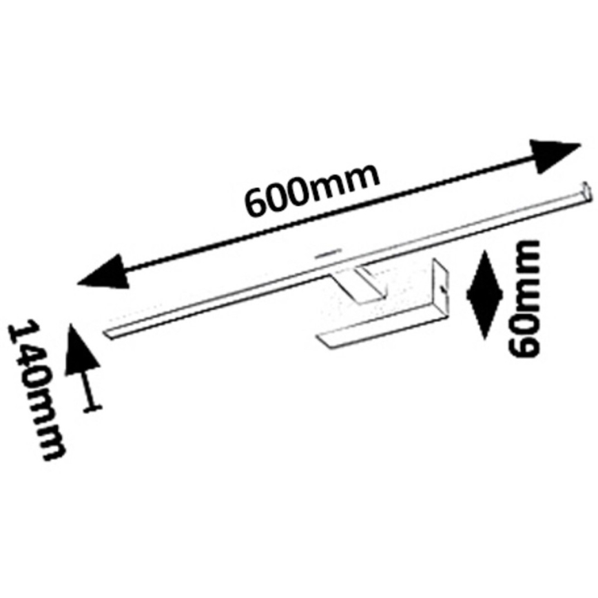 Rabalux - Oświetlenie lustra łazienkowego LED/12W/230V IP23 60 cm