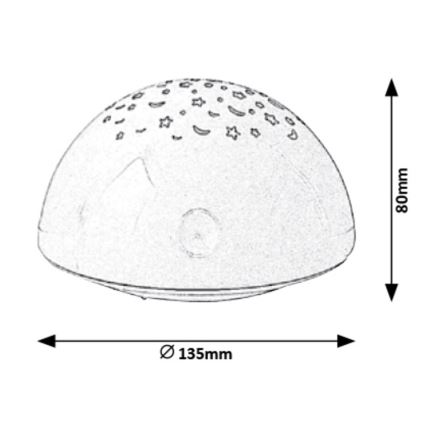 Rabalux - LED Nocne światło RGB LED/0,5W/3×AA