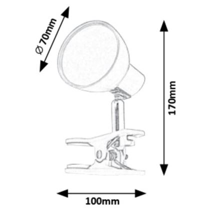 Rabalux - LED Lampa z klipsem LED/5W/230V