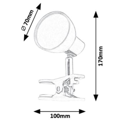 Rabalux - LED Lampa z klipsem LED/5W/230V