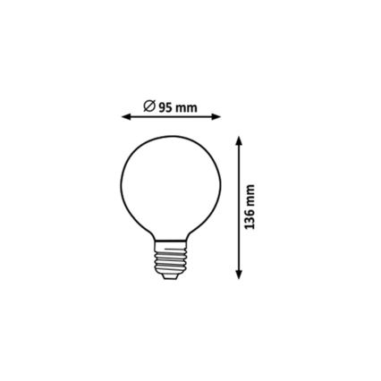 Rabalux - LED Żarówka G95 E27/7W/230V 4000K