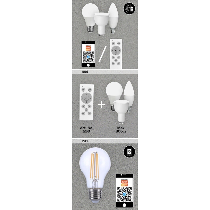 Rabalux - LED RGB Ściemniana żarówka GU10/5W/230V Wi-Fi 3000-6500K