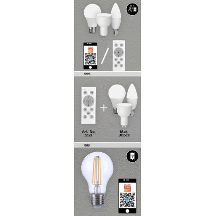 Rabalux - LED RGB Ściemniana żarówka C37 E14/5W/230V Wi-Fi 3000-6500K