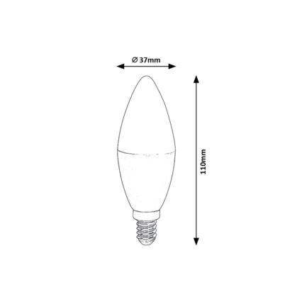 Rabalux - LED RGB Ściemniana żarówka C37 E14/5W/230V Wi-Fi 3000-6500K