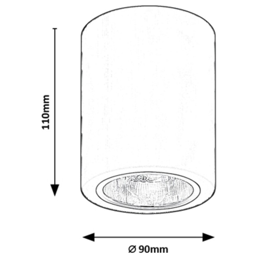 Rabalux - Oprawa punktowa 1xE27/25W/230V czarna