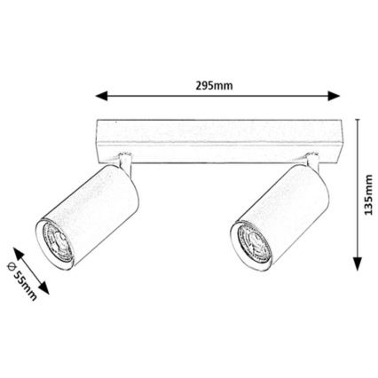 Rabalux - Lampa sufitowa punktowa 2xGU10/25W/230V biała