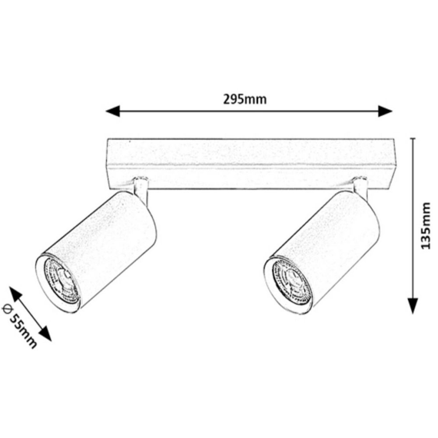 Rabalux - Lampa sufitowa punktowa 2xGU10/25W/230V czarna