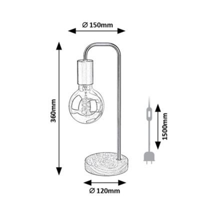 Rabalux - Lampa stołowa 1xE27/40W/230V