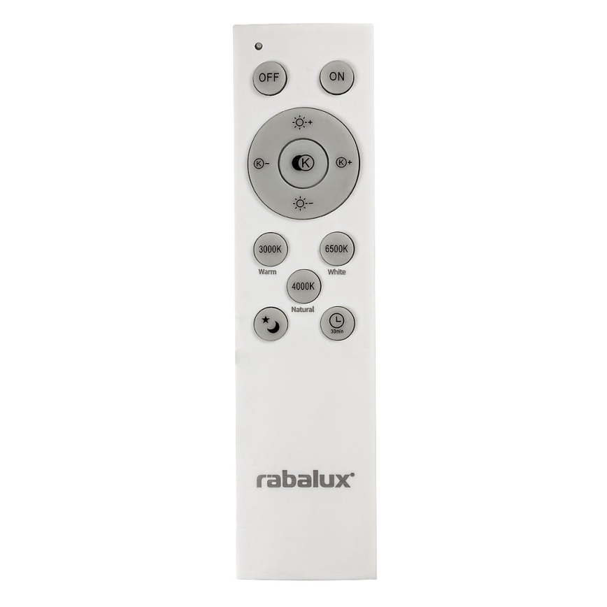 Rabalux - LED Ściemniany plafon LED/40W/230V 3000-6500K srebrny + pilot