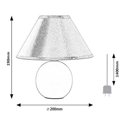 Rabalux  - Lampa stołowa 1xE14/40W/230V