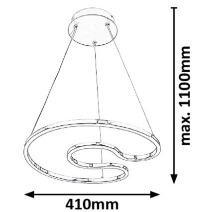 Rabalux - LED Żyrandol na lince LED/30W/230V