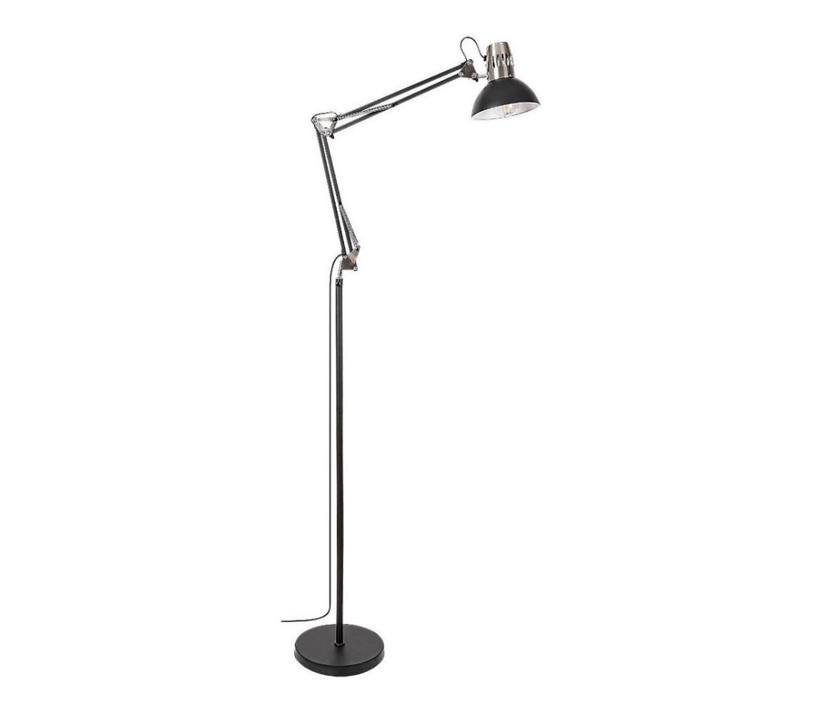 Rabalux 2196 - Lampa podłogowa ARISTEO 1xE27/40W/230V czarny/chrom błyszczący