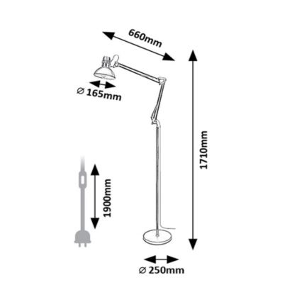 Rabalux - Lampa podłogowa 1xE27/40W/230V kremowy/złoty