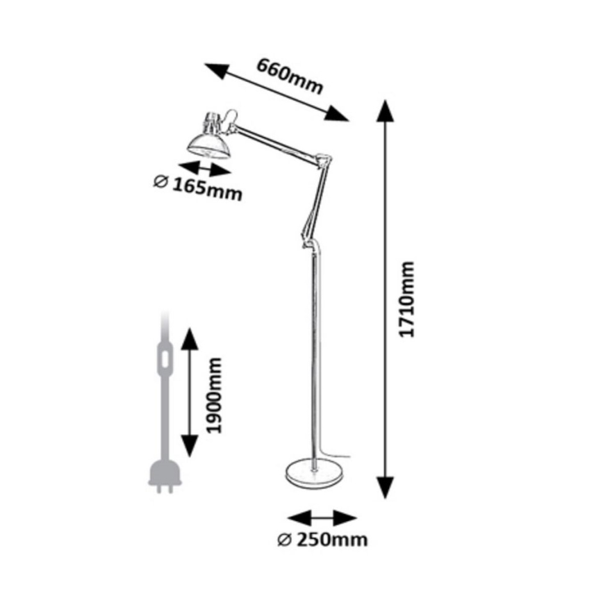 Rabalux - Lampa podłogowa 1xE27/40W/230V kremowy/złoty