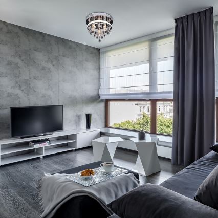 Rabalux - Kryształowy przysufitowy żyrandol LED/20W/230V + 3xE14/40W śr. 30 cm