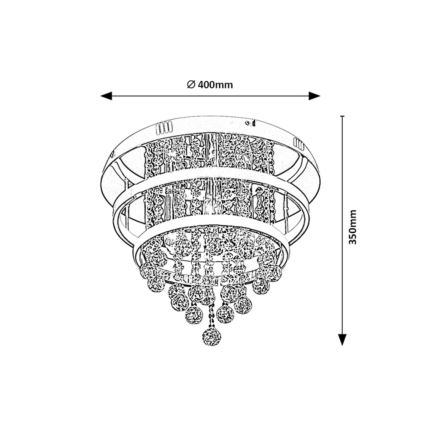 Rabalux 2237 - Kryształowy żyrandol natynkowy PALLAS LED/32W/230V + 3xE14/40W