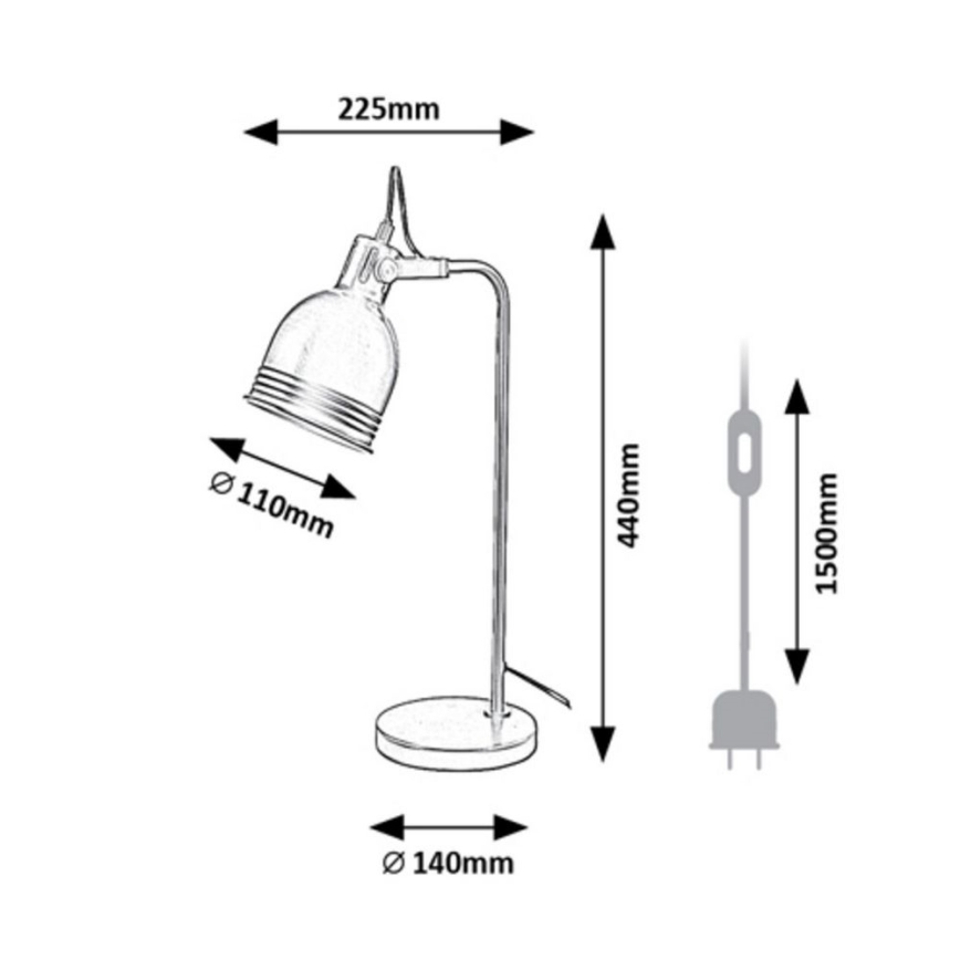 Rabalux - Lampa stołowa 1xE14/25W/230V czarna